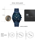 Michael Kors Lennox Chronograph Blue Dial Blue Steel Strap Watch For Women - MK9147 Authentic Buy Shop Now