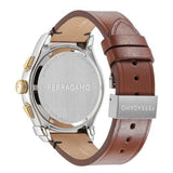 Salvatore Ferragamo 1927 Chrono Analog Black Dial Brown Leather Strap Watch for Men - SFKZ00323 Authentic Buy Shop Now