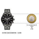 Movado Heritage Calendoplan Chronograph Black Dial Black Steel Strap Watch For Men - 3650125 Authentic Buy Shop Now