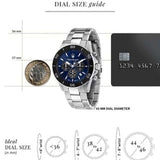 Maserati Competizione Chronograph Blue Dial Silver Steel Strap Watch For Men - R8873600009 Authentic Buy Shop Now