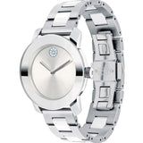Movado Bold Ceramic Silver Dial Silver Steel Strap Watch for Women - 3600638 Authentic Buy Shop Now