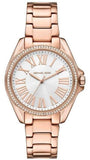 Michael Kors Kacie Three-Hand White Dial Rose Gold Steel Strap Watch for Women - MK4853 Authentic Buy Shop Now