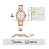 Michael Kors Kacie Three-Hand White Dial Rose Gold Steel Strap Watch for Women - MK4853 Authentic Buy Shop Now