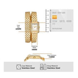 Michael Kors Emery Pave Double Wrap White Dial Gold Steel Strap Watch for Women - MK4833 Authentic Buy Shop Now