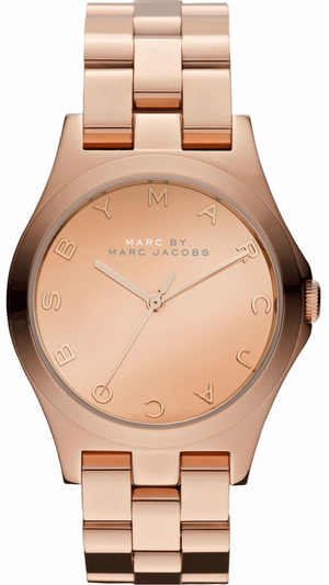 Marc Jacobs Henry Rose Gold Dial Rose Gold Steel Strap Watch for Women - MBM3212 Authentic Buy Shop Now