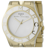 Marc Jacobs Blade White Dial Gold Steel Strap Watch for Women - MBM3050 Authentic Buy Shop Now