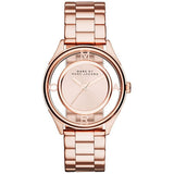 Marc Jacobs Tether Transparent Rose Gold Dial Rose Gold Steel Strap Watch for Women - MBM3414 Authentic Buy Shop Now
