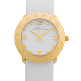 Marc Jacobs Amy White Dial White Leather Strap Watch for Women - MBM1150 Authentic Buy Shop Now