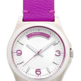 Marc Jacobs Baby Dave Silver Dial Purple Leather Strap Watch for Women - MBM1262 Authentic Buy Shop Now