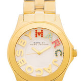 Marc Jacobs Rivera White Dial Gold Steel Strap Watch for Women - MBM3137 Authentic Buy Shop Now