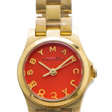 Marc Jacobs Henry Dinky Red Dial Gold Steel Strap Watch for Women - MBM3202 Authentic Buy Shop Now