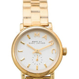 Marc Jacobs Baker White Dial Gold Steel Strap Watch for Women - MBM3247 Authentic Buy Shop Now