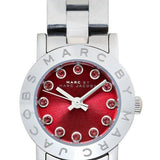Marc Jacobs Amy Red Dial Silver Steel Strap Watch for Women - MBM3335 Authentic Buy Shop Now