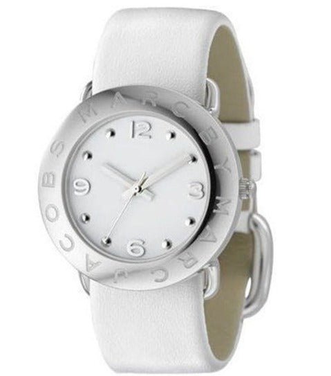 Marc Jacobs Amy White Dial White Leather Strap Watch for Women - MBM1136 Authentic Buy Shop Now