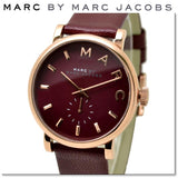 Marc Jacobs Baker Maroon Dial Maroon Leather Strap Watch for Women - MBM1271 Authentic Buy Shop Now