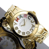 Marc Jacobs Rivera White Dial Gold Steel Strap Watch for Women - MBM3137 Authentic Buy Shop Now