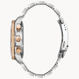 Fossil Perfect Boyfriend Mother of Pearl Dial Two Tone Steel Strap Watch for Women - ES4135 Authentic Buy Shop Now