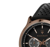 Maserati Legend Chronograph Black Dial Black Leather Strap Watch For Men - R8871638001 Authentic Buy Shop Now