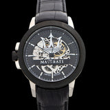 Maserati Automatic Black Dial Black Leather Strap Watch For Men - R8821119007 Authentic Buy Shop Now
