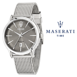 Maserati Epoca Grey Dial Grey Mesh Bracelet Watch For Men - R8853118002 Authentic Buy Shop Now
