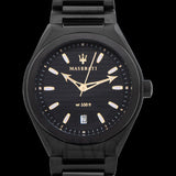 Maserati Triconic Analog Black Dial Black Steel Strap Watch For Men - R8853139004 Authentic Buy Shop Now