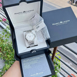 Maurice Lacroix Aikon Date White Dial Silver Steel Strap Watch for Men - AI1008-SS002-131-1 Authentic Buy Shop Now