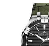 Maurice Lacroix Aikon Quartz Black Dial Green Crocodile Leather Strap Watch for Men - AI1008-PVB21-330-1 Authentic Buy Shop Now