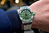 Maurice Lacroix Aikon Venturer Green Dial Silver Steel Strap Watch for Men - AI6057-SSL52-630-1 Authentic Buy Shop Now