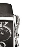 Maurice Lacroix Fiaba Black Dial with Diamonds Black Leather Strap Watch for Women - DV5012-SD531-350 Authentic Buy Shop Now