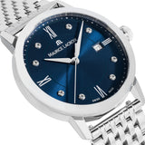 Maurice Lacroix Eliros Diamonds Blue Dial Silver Steel Strap Watch For Women - EL1094-SS002-450-1 Authentic Buy Shop Now