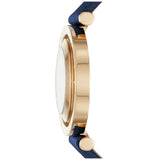 Michael Kors Averi Gold Dial Navy Blue Leather Strap Watch for Women - MK2526 Authentic Buy Shop Now