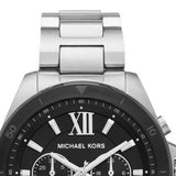 Michael Kors Brecken Chronograph Black Dial Silver Steel Strap Watch For Men - MK8847 Authentic Buy Shop Now