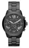 Michael Kors Bradshaw Chronograph Black Dial Black Steel Strap Watch For Women - MK6303 Authentic Buy Shop Now