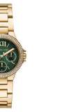 Michael Kors Camille Multifunction Green Dial Gold Steel Strap Watch For Women - MK6981 Authentic Buy Shop Now