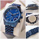 Michael Kors Lexington Chronograph Blue Dial Blue Steel Strap Watch for Men - MK8480 Authentic Buy Shop Now
