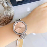 Michael Kors Darci Orange Dial Silver Stainless Steel Strap Watch for Women - MK3218 Authentic Buy Shop Now