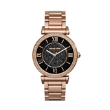 Michael Kors Catlin Black Diamonds Dial Rose Gold Steel Strap Watch for Women - MK3356 Authentic Buy Shop Now