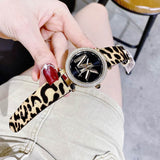 Michael Kors Parker Black Dial Cheetah Print Brown Leather Strap Watch For Women - MK4723 Authentic Buy Shop Now