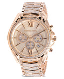 Michael Kors Whitney Chronograph Gold Dial Gold Steel Strap Watch For Women - MK6729 Authentic Buy Shop Now