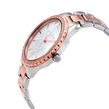 Michael Kors Layton Three Hand Mother of Pearl White Dial Two Tone Steel Strap Watch For Women - MK6849 Authentic Buy Shop Now