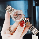 Michael Kors Camille Three Hand Rose Gold Dial Rose Gold Steel Strap Watch For Women - MK7197 Authentic Buy Shop Now