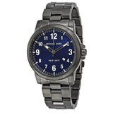 Michael Kors Paxton Analog Blue Dial Grey Steel Strap Watch For Men - MK8499 Authentic Buy Shop Now