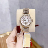 Michael Kors Camille Multifunction White Dial Rose Gold Steel Strap Watch For Women - MK4700 Authentic Buy Shop Now