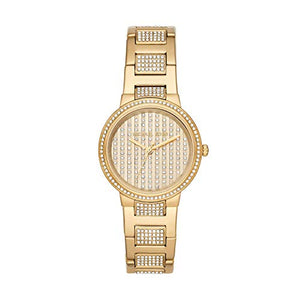 Michael Kors Gabbi Crystals Gold Dial Gold Steel Strap Watch For Women - MK3985 Authentic Buy Shop Now