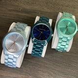 Michael Kors Slim Runway Blue Dial Blue Steel Strap Watch For Women - MK4525 Authentic Buy Shop Now