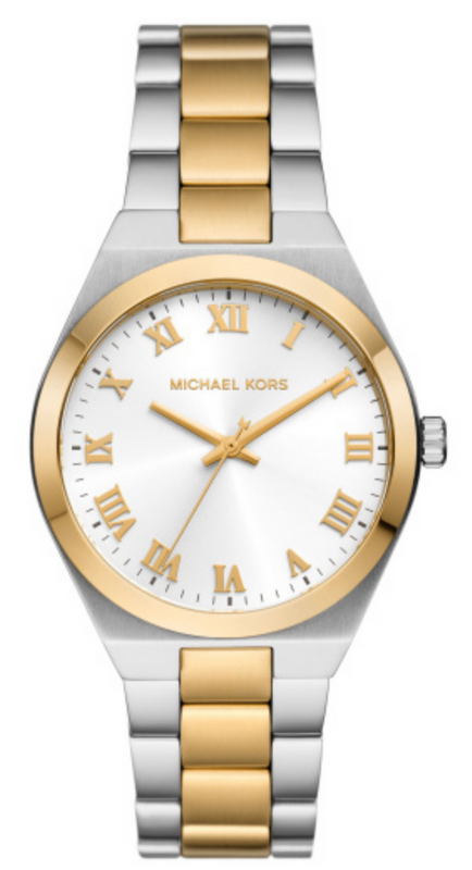 Michael Kors Lennox Three-Hand White Dial Two Tone Steel Strap Watch for Women - MK7464 Authentic Buy Shop Now