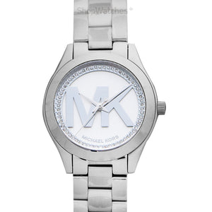 Michael Kors Mini Slim Runway Silver Dial Silver Steel Strap Watch for Women - MK3548 Authentic Buy Shop Now