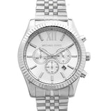 Michael Kors Lexington Silver Dial Silver Steel Strap Watch for Men - MK8405 Authentic Buy Shop Now
