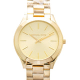 Michael Kors Slim Runway Gold Dial Gold Stainless Steel Strap Watch for Women - MK3179 Authentic Buy Shop Now