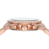 Michael Kors Everest Chronograph Crystals Rose Gold Dial Rose Gold Steel Strap Watch For Women - MK7235 Authentic Buy Shop Now